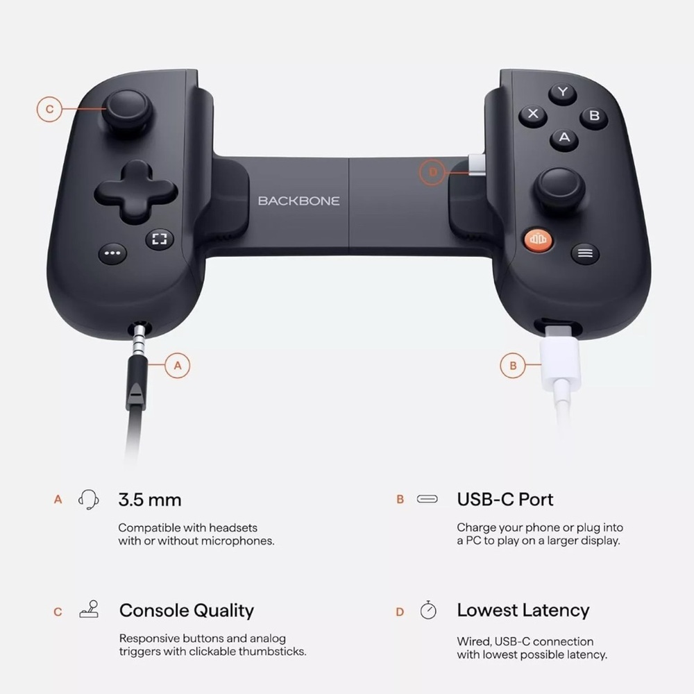 BACKBONE One Mobile Gaming Controller for Android & iPhone 15 Series (USB-C)™ - Picture 6 of 7